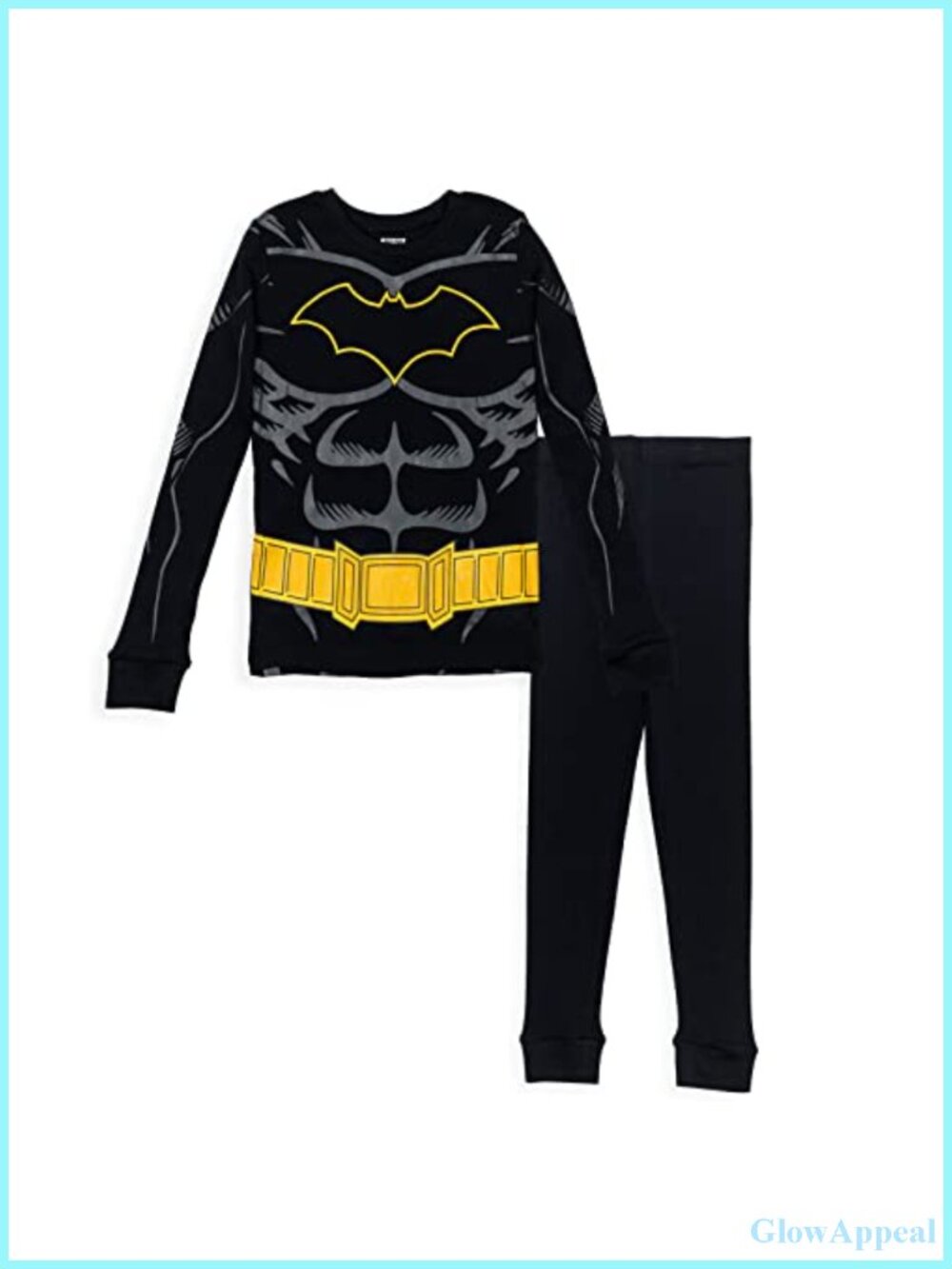 Toddler Boys Justice League Batman Cosplay Pajama Set 2-Piece Sleepwear